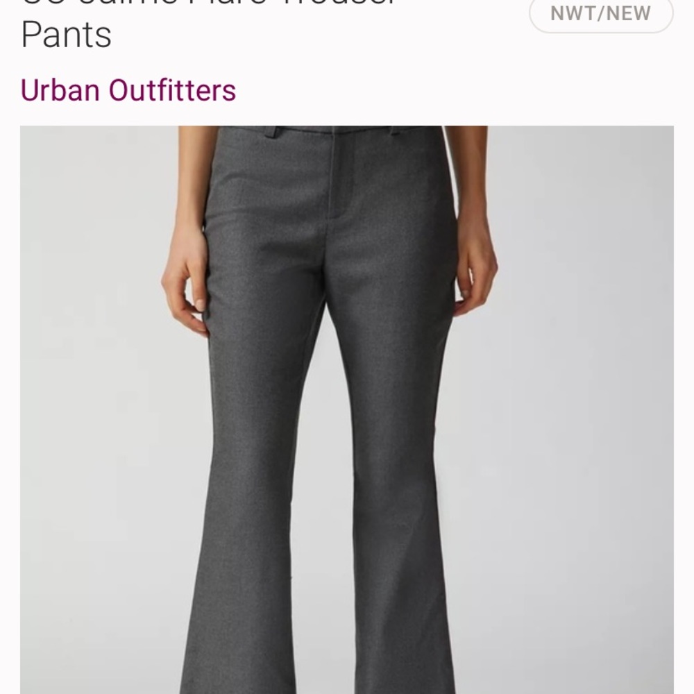 NWTGray work pants with a flared leg